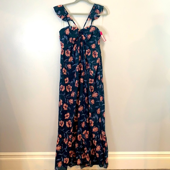 Xhilaration Dresses & Skirts - Xhilaration | navy floral cotton maxi dress